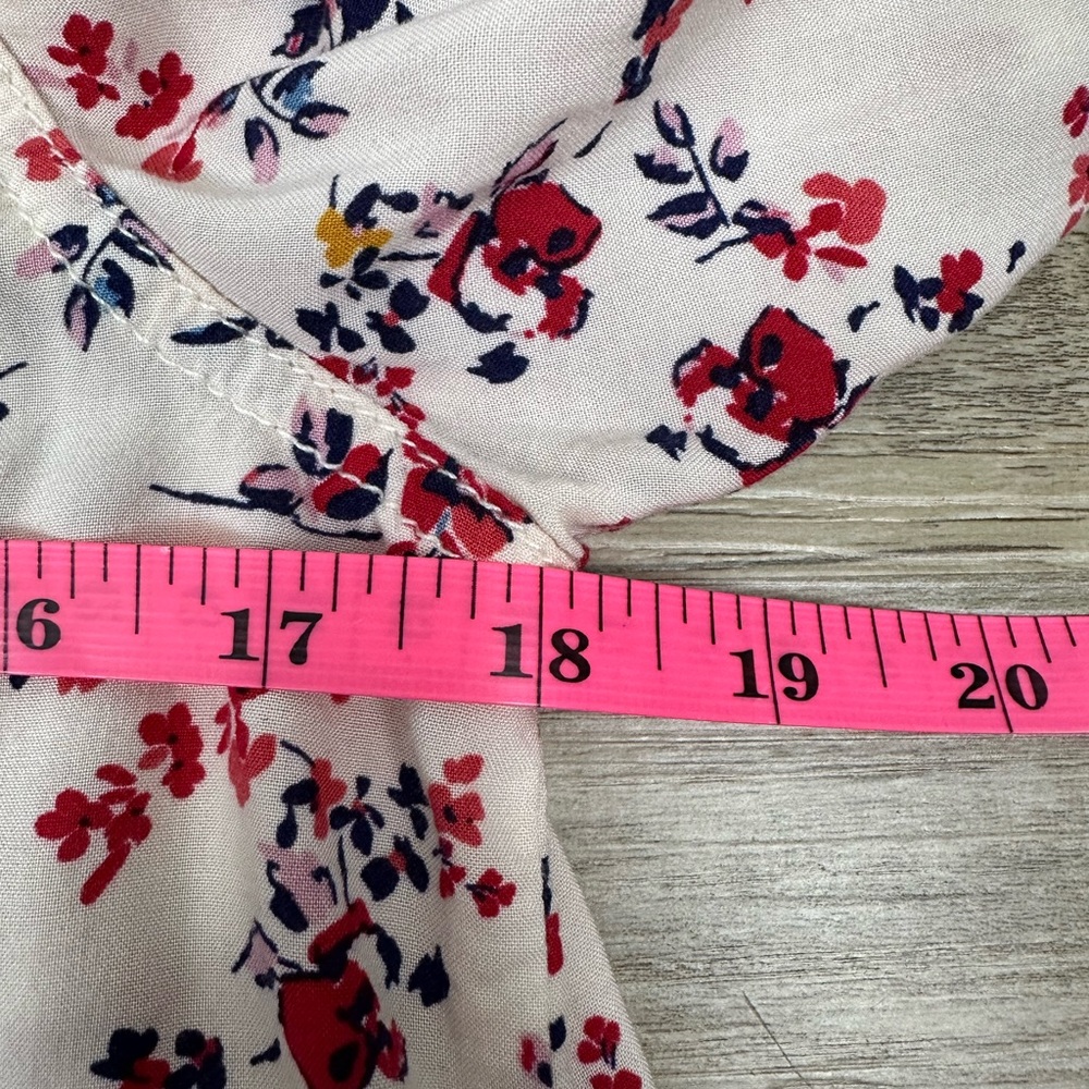 Beach Lunch Lounge Floral Button Down Top Blouse Size XS - Picture 8 of 9